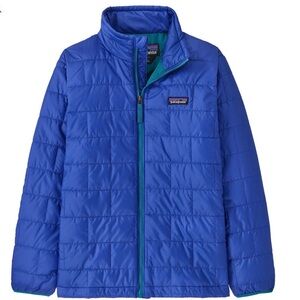 Patagonia Vibrant Blue Jacket Kids' Nano Puff® Brick Quilt Jacket